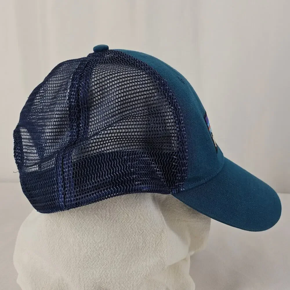 VINTAGE PATAGONIA TEAL MESH BACK SNAPBACK CAP – CLASSIC DESIGN – ORGANIC COTTON